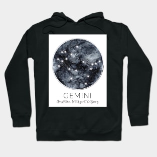 Gemini Zodiac Moon Constellation Hoodie